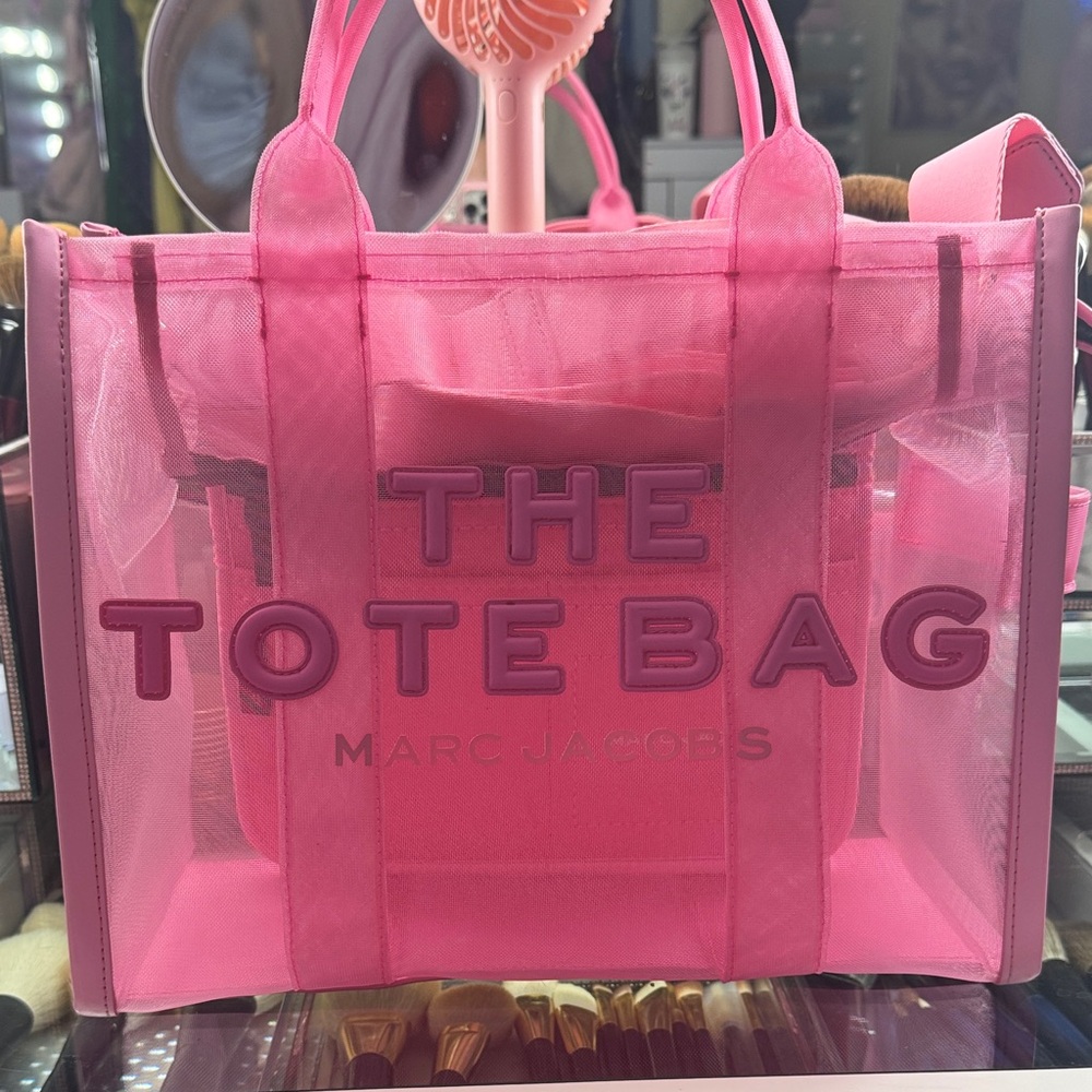 Marc Jacobs Medium Mesh Pink Tote Bag